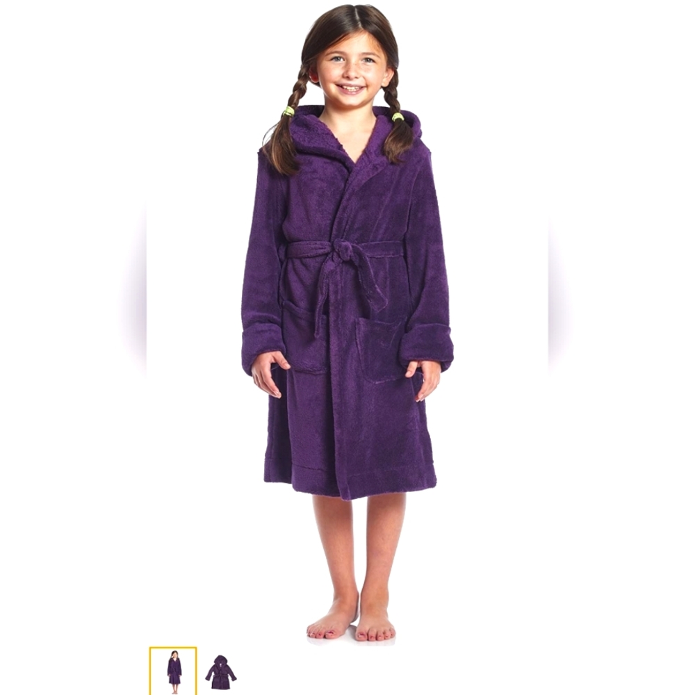 Purple Kids Velvety Robe size 10 - Picture 1 of 4